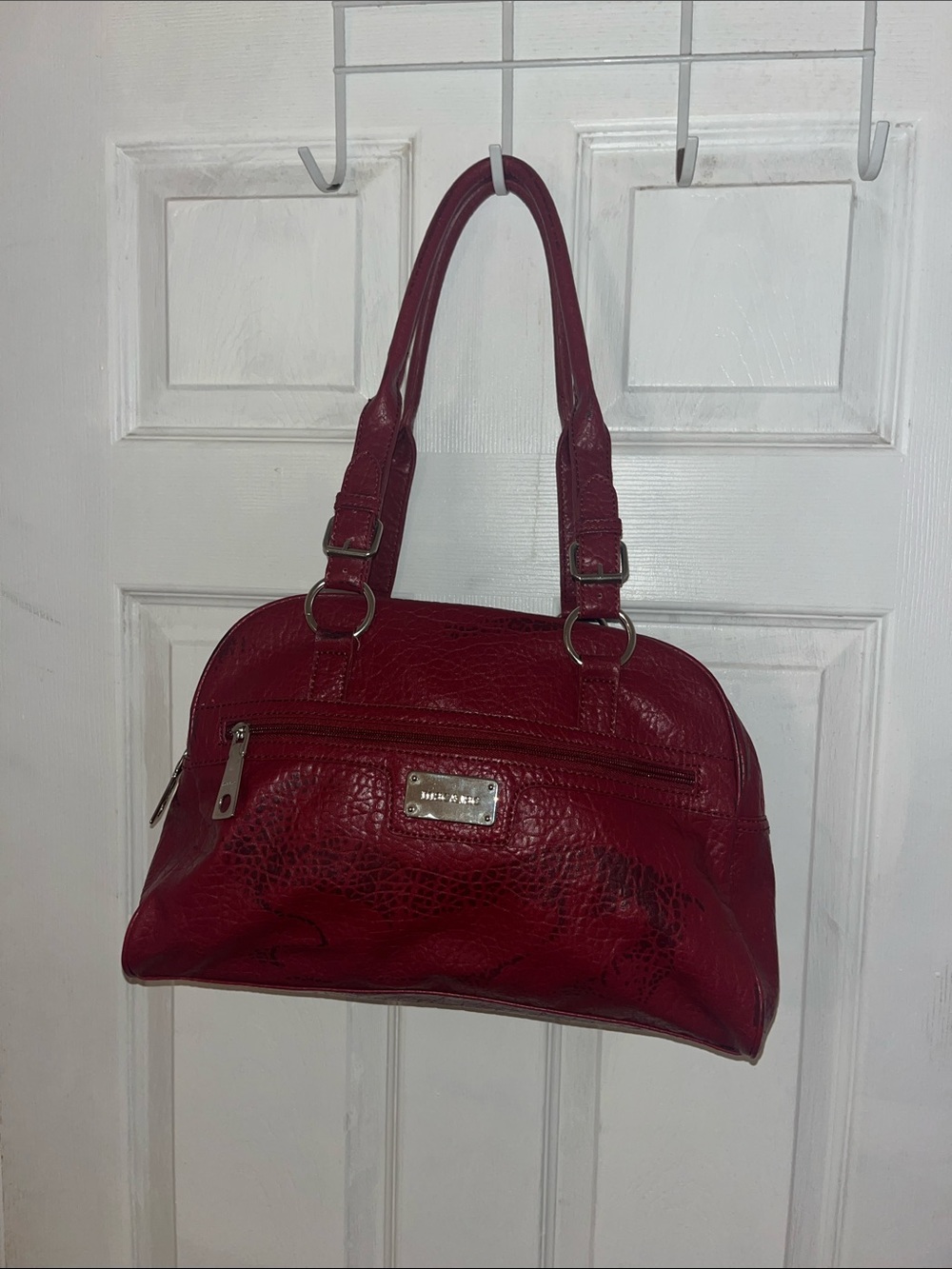 NWT Mac & Jac Red Textured
Shoulder Bag Satchel Handbag